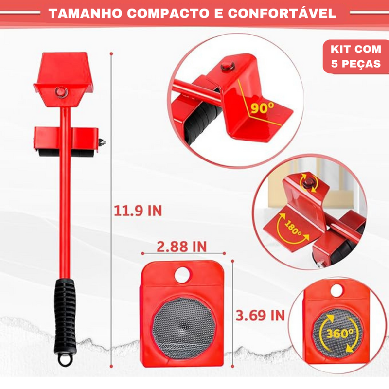 Movedor e Levantador para Móveis Kit 5Pçs - PoliStore