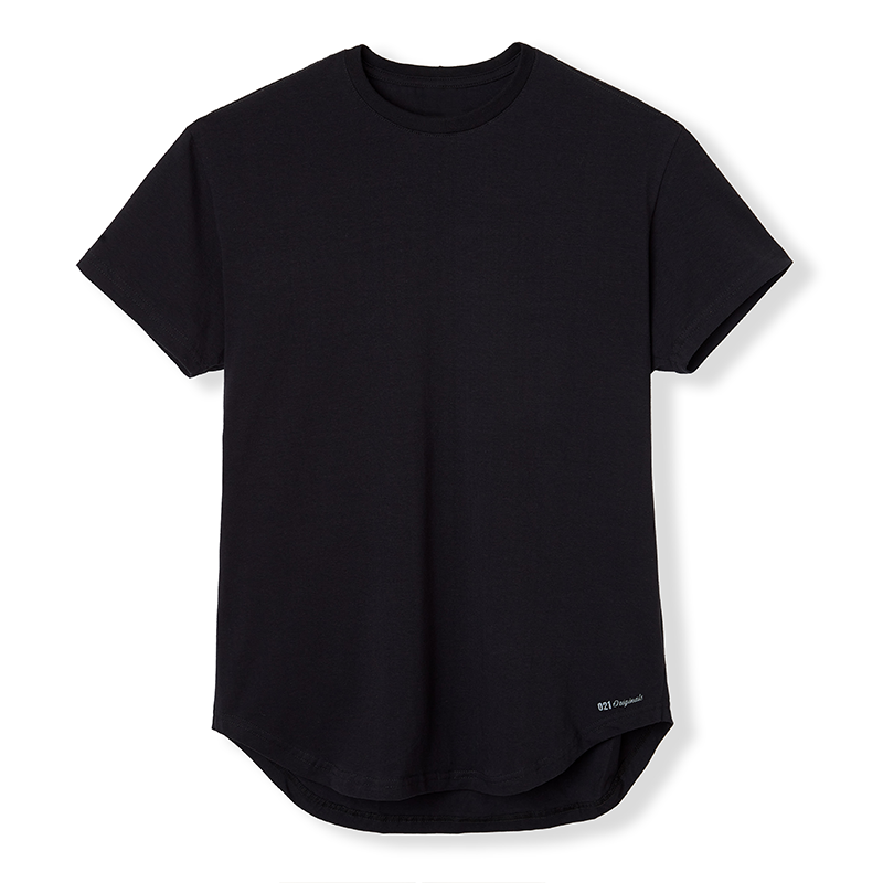 ESSENTIAL T-SHIRT COM CORTE - PRETO