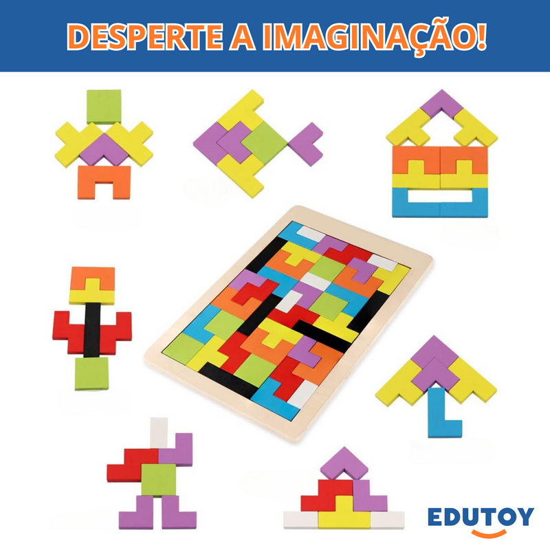 Quebra-Cabeça Tetris de Madeira Edutoy® - PoliStore