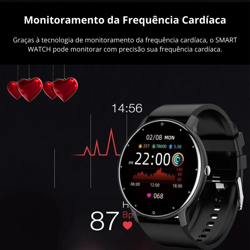 SMART SWHATCH LIGE 2024 MONITOR DE FREQUÊNCIA CARDIACA A PROVA D´ÁGUA + Brinde especial - SOMENTE HOJE!