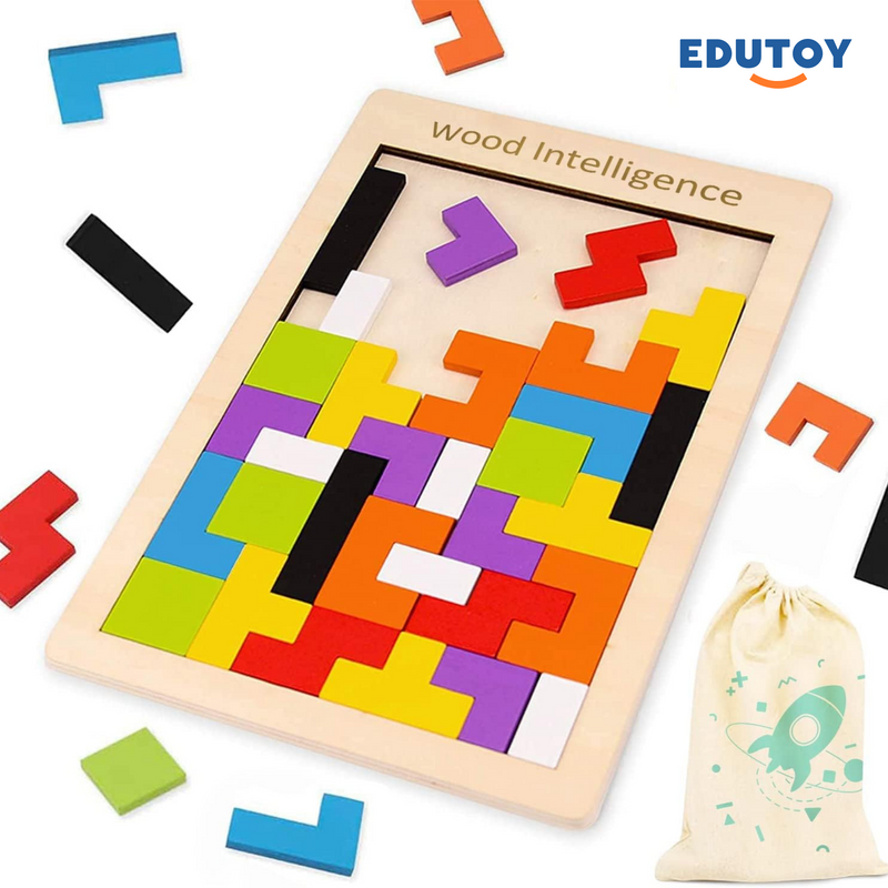 Quebra-Cabeça Tetris de Madeira Edutoy® - PoliStore