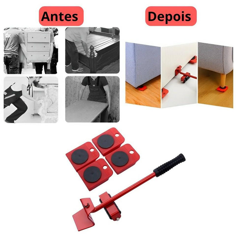 Movedor e Levantador para Móveis Kit 5Pçs - PoliStore