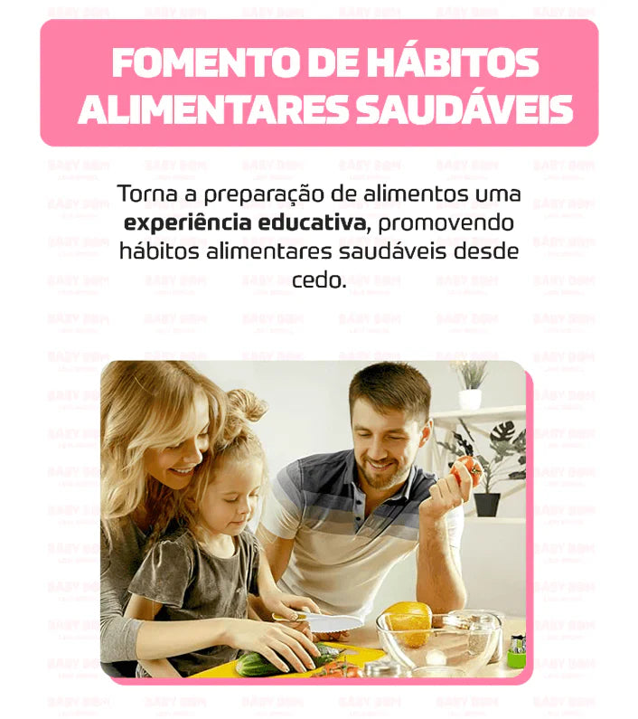 Cozinha Kids: Corte Real de Alimento e Ultra Seguro | 13 peças (LEVE 2 E ECONOMIZE) - PoliStore