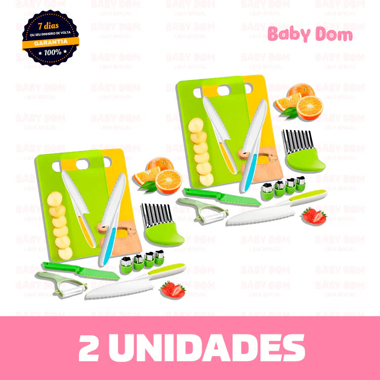 Cozinha Kids: Corte Real de Alimento e Ultra Seguro | 13 peças (LEVE 2 E ECONOMIZE) - PoliStore