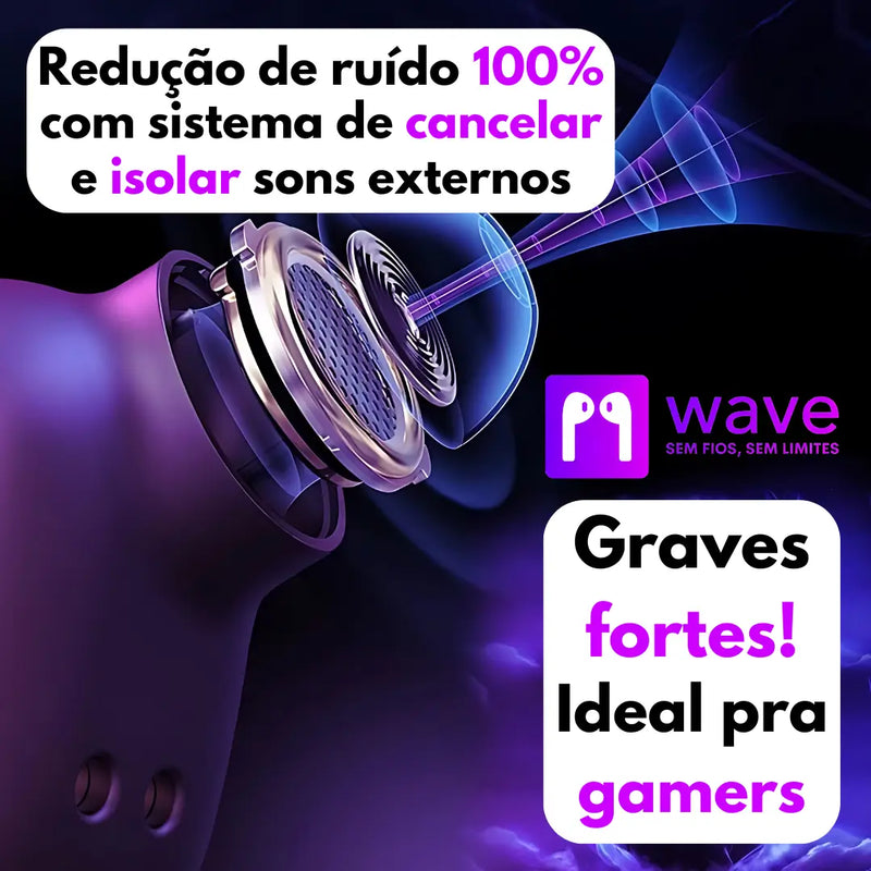 🎵🚀 Fone Bluetooth Wave™ - Aproveite: PAGUE 1 e LEVE 2 + 2 Caixas de Carregamento de Brinde + Frete Grátis - SOMENTE HOJE! 🎧