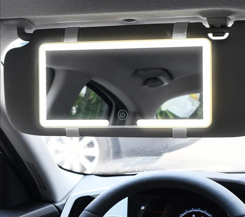 Espelho de Maquiagem para carro com LED - Frete Grátis