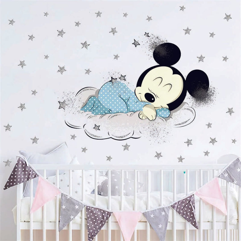 Adesivo de Parede Disney Minnie e Mickey Quarto do Bebê - PoliStore