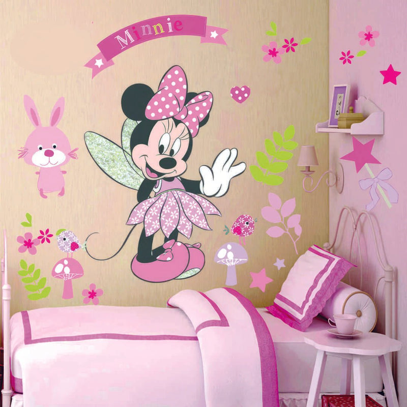 Adesivo de Parede Disney Minnie e Mickey Quarto do Bebê - PoliStore