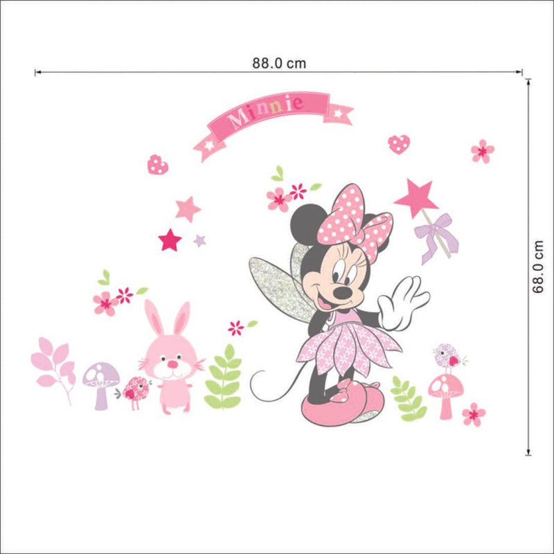 Adesivo de Parede Disney Minnie e Mickey Quarto do Bebê - PoliStore