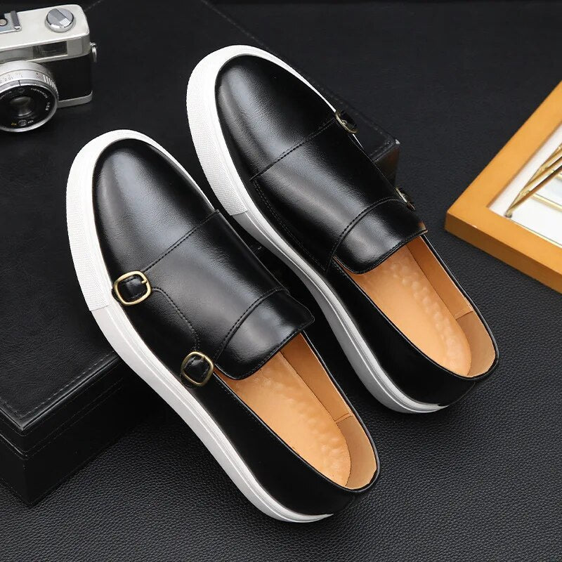 Lomano Loafers de couro genuíno