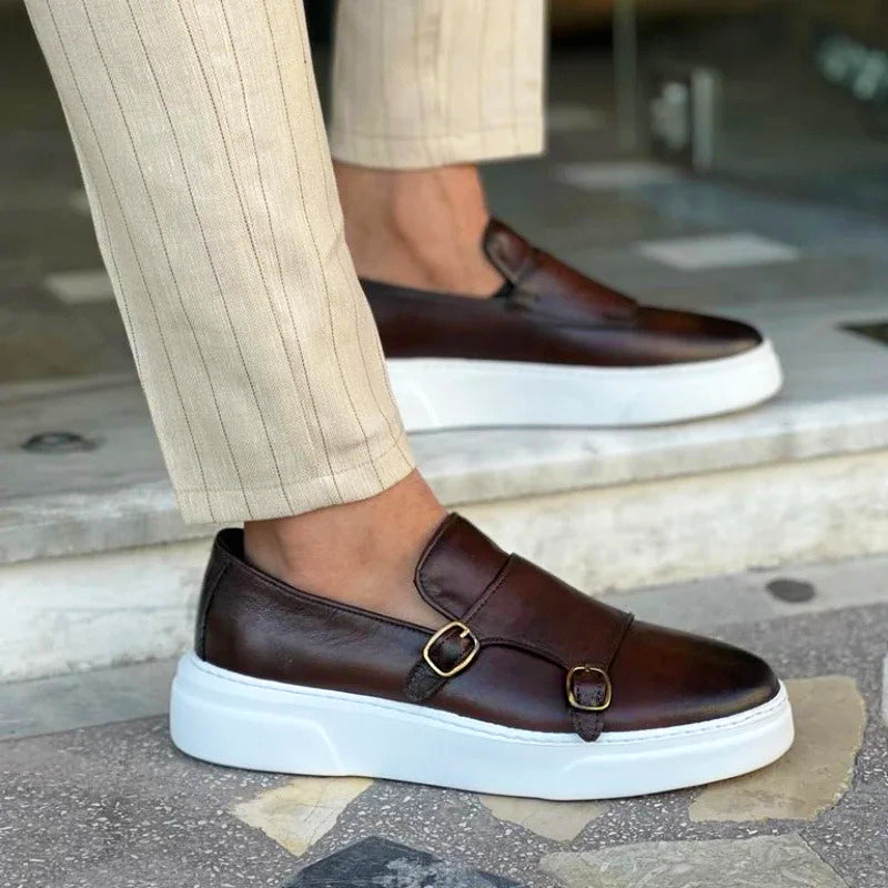 Lomano Loafers de couro genuíno